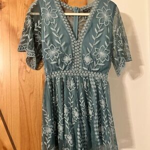 Honey punch romper teal medium